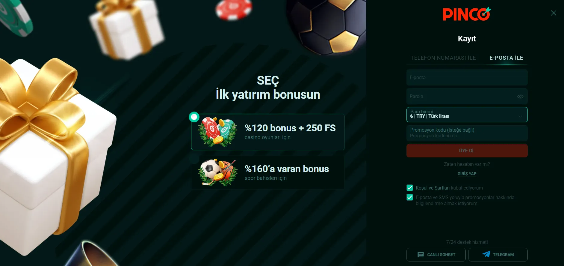 Üyelik ve giriş işlemleri Pinco TR: kayıt ve erişim adımları Üyelik ve giriş işlemleri Pinco TR